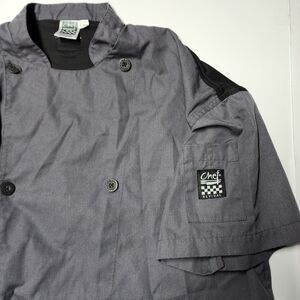 Chef Revival Performance Series Chef Coat XL Pewter Grey Short Sleeve NWOT Cook